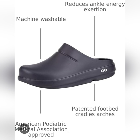 OOFOS OOCLOOG RECOVERY CLOG SIZE: MEN 8 WOMEN 10 BLACK - Picture 3 of 15